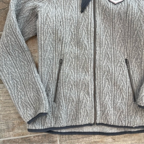 Bergans of Norway Women Grey Hooded Wool Blend Sweater Bergflette Jacket Medium - Picture 4 of 14